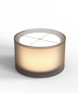 Double replacement lamp shade for hotel bedside lamps