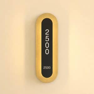 Style CS8511 Brushed Brass and Black Signage