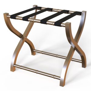 Style LR-116 Modern Black Finish Hotel Luggage Rack