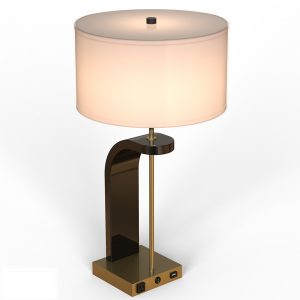 CT7027 commercial desk lamp in black with prismatic gold finish