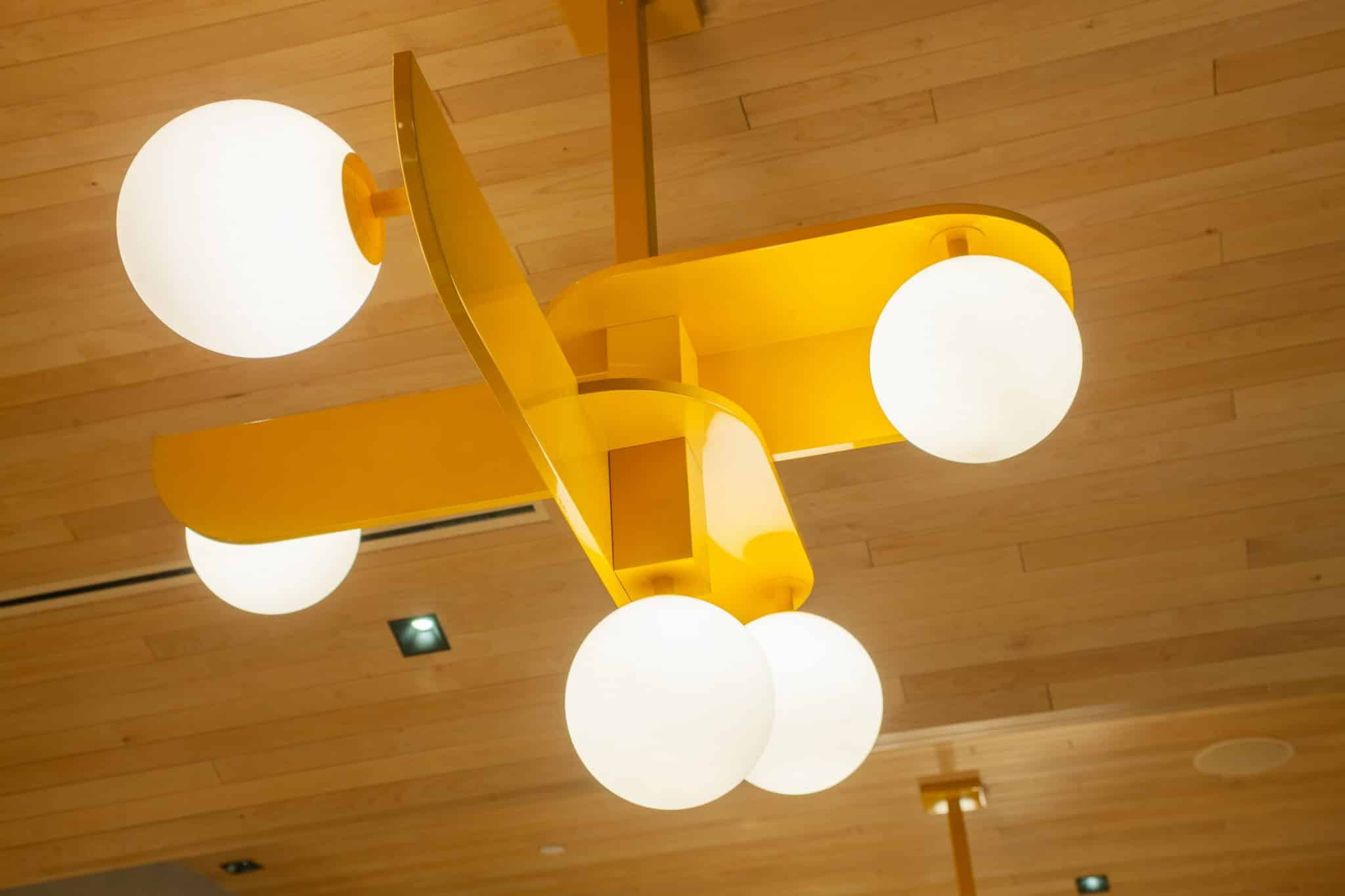 Acadia NYC boutique hotel custom commercial ceiling lighting installation