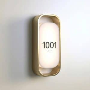 Style CS8500 Brushed Brass Hotel Room Signage