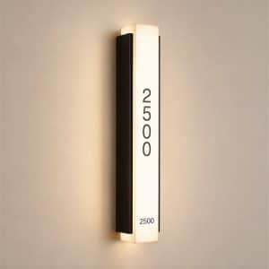 Style CS8499 Illuminated Hotel Room Number Sign in Black Powder Coat