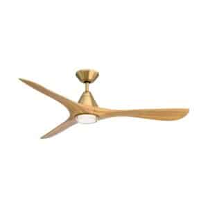Style FN8616 Soft Brass Honey Oak Fan
