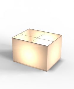 Square and rectangular replacement lamp shade for modern hotels