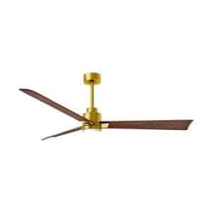 Style FN8619 Brushed Brass Walnut Tone Fan