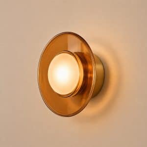 Style CW8560 amber acrylic wall sconce in prismatic gold
