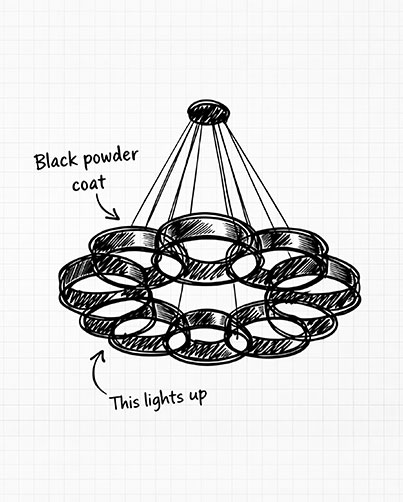 Reviewing custom metal finishes and acrylic optical diffusers