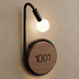 Style CS8505 Faux Antique Bone and Black Powder Coat Room Sign