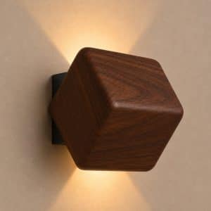 Style CW8563 wall sconce in black powder coat and faux walnut