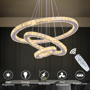 Custom Remote Control Change 3 Tones LED Crystal Chandelier Brand Pendant Illumination