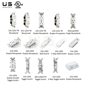 UL Listed 15/20-Amp 125Volt Heavy Duty Duplex Receptacle 3-Way Dimmer Switch Isolated Ground USB Power Outlet FGCI Wall Switches