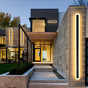 Modern Outdoor Linear Strip Wall Lamp Sconce
