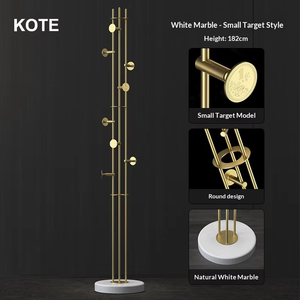 Italian Light Luxury Brass Floor-standing Coat Rack