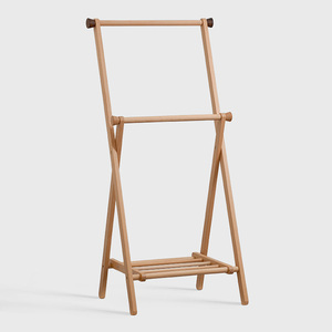 Solid Wood Japanese-Style Folding Clothes Hanger
