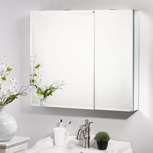 Medicine Cabinet Storage Cabinet Medicine Cabinets for Bathroom with Mirror 2 Doors
