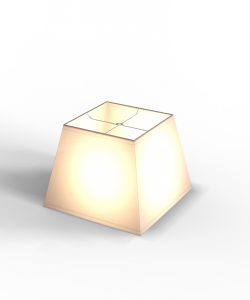 Tapered square replacement shade for contract lighting
